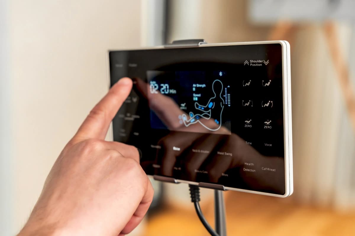 Bedien-Tablet zur Personalisierung von Massagen