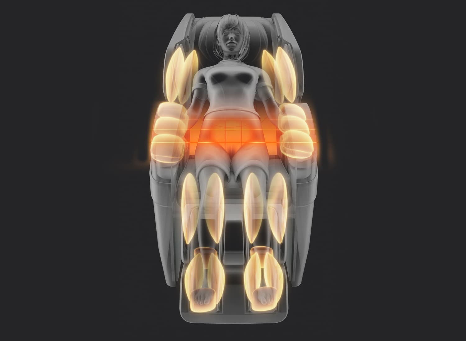 Massagekissen und Heizsystem